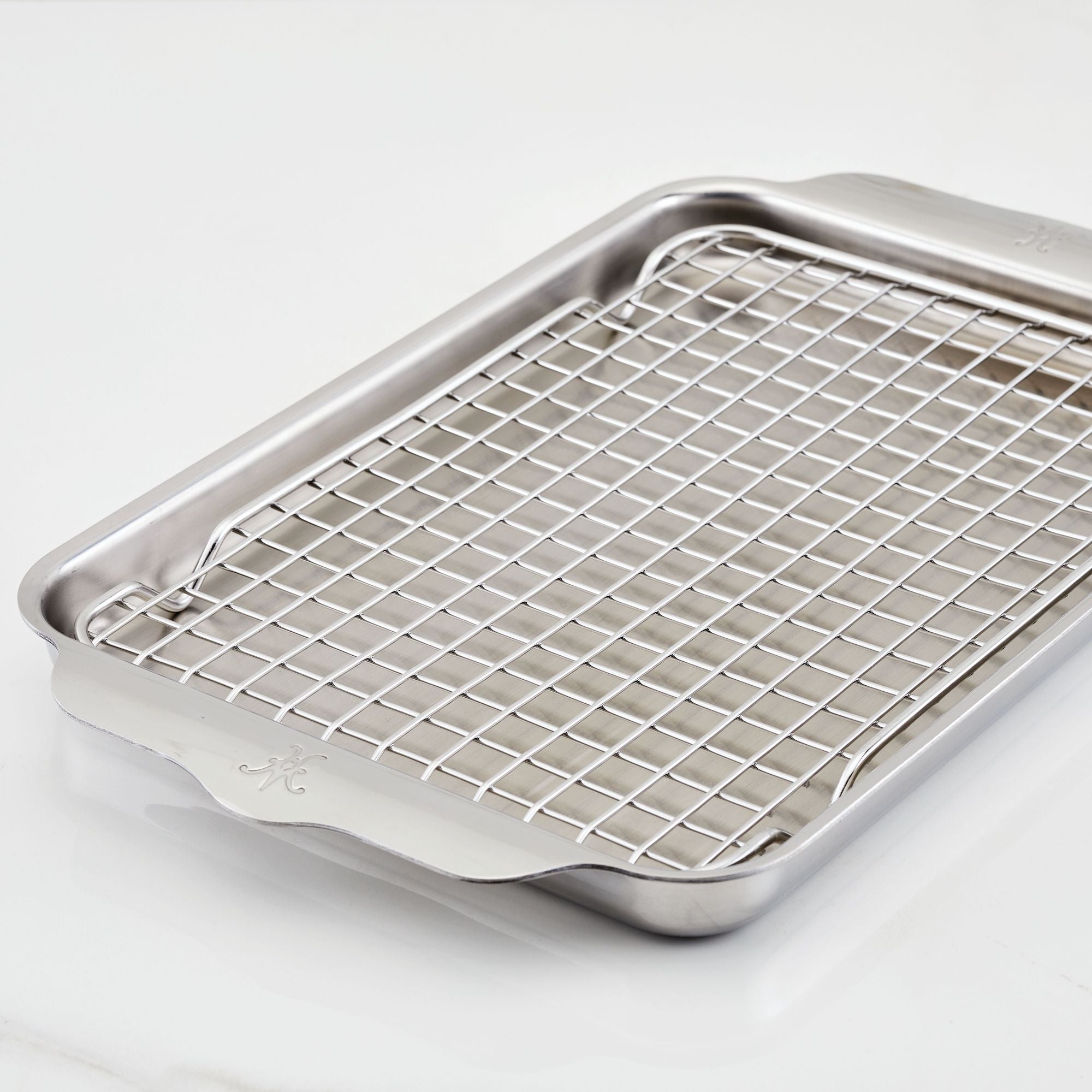Checkered Chef Quarter Sheet Pan and Rack Set 9.5 x 13 inches