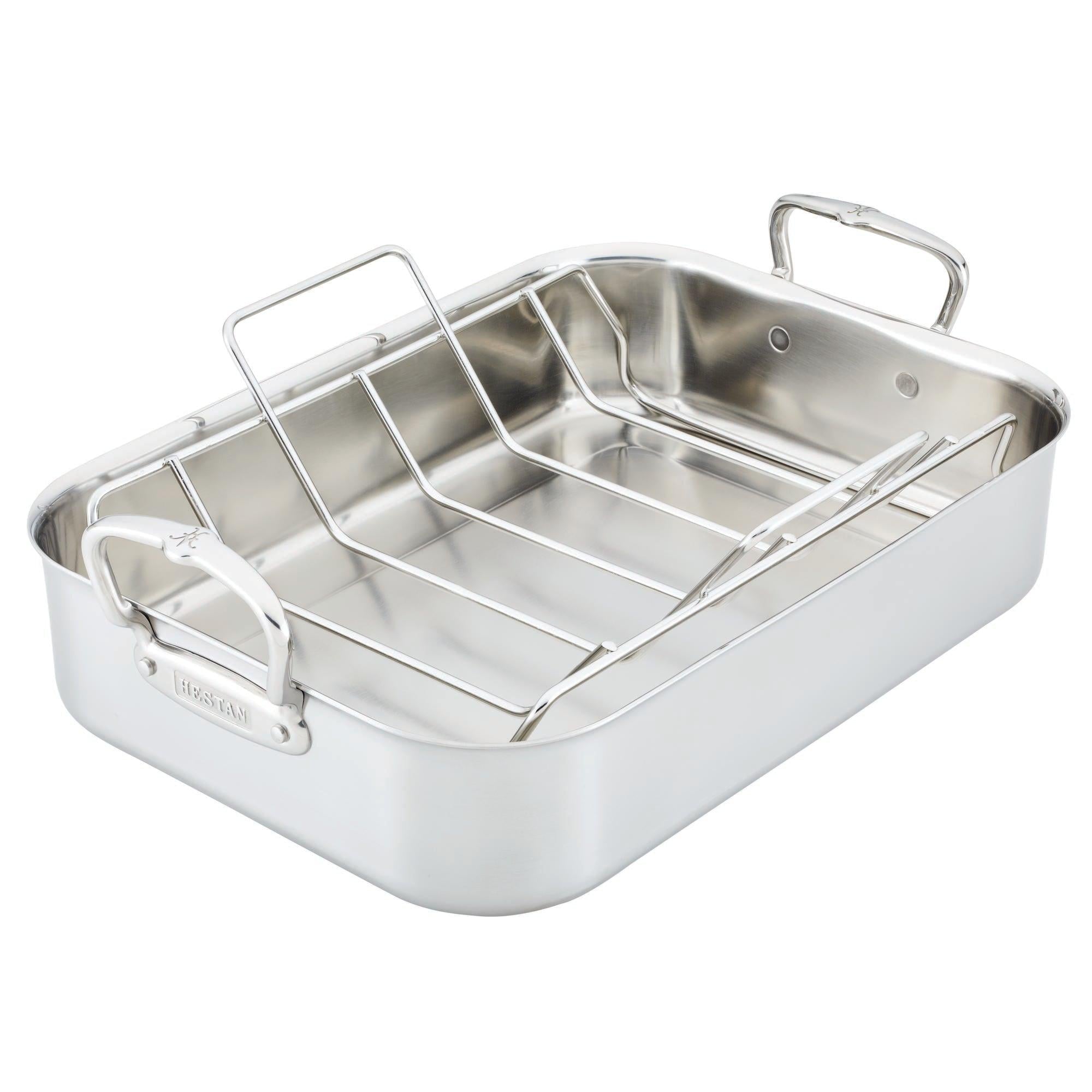 Cooks Aluminum Roasting Pan with Rack, Color: Black - JCPenney