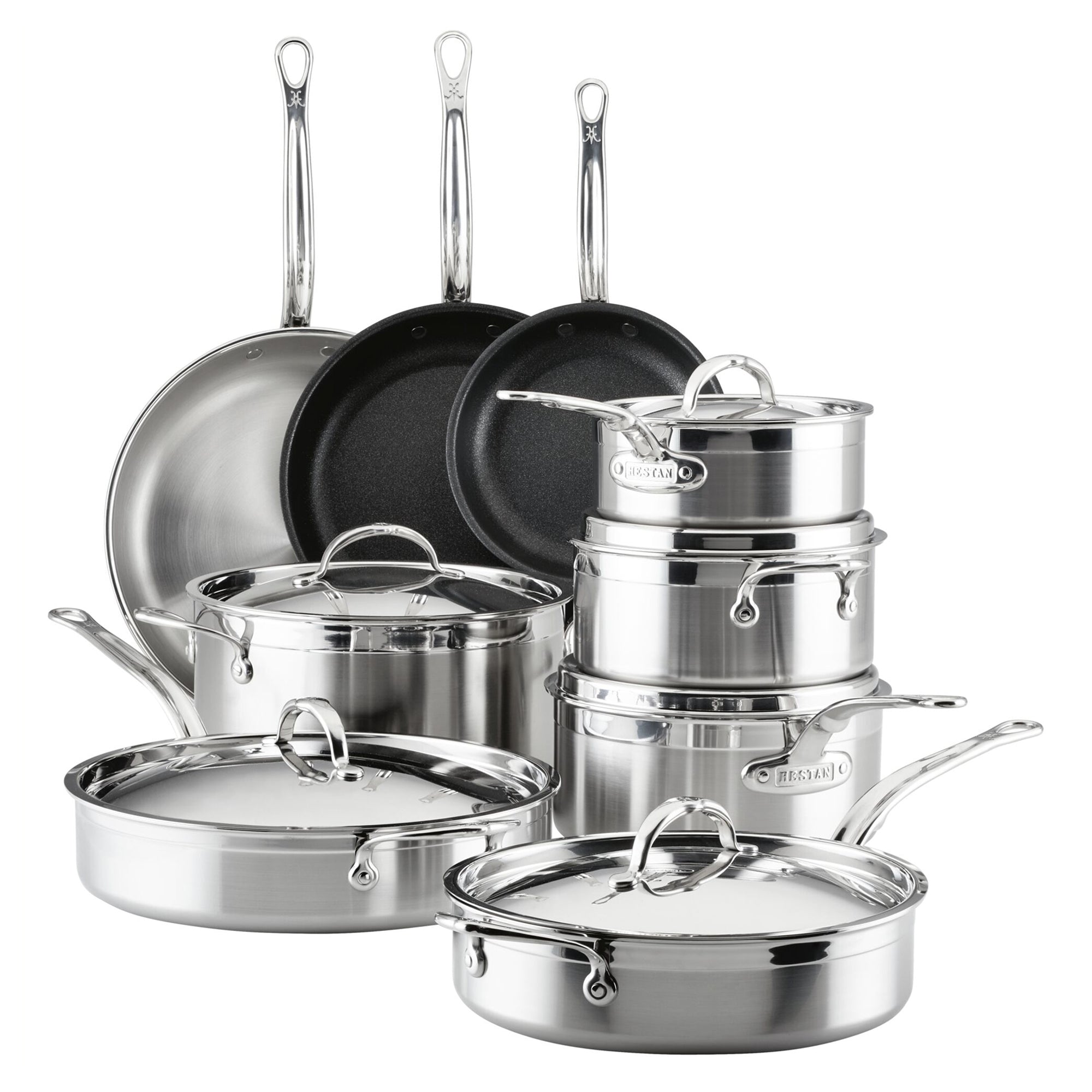 KitchenAid 5-Ply Clad Cookware Set 10 PC 15-in Aluminum Cookware