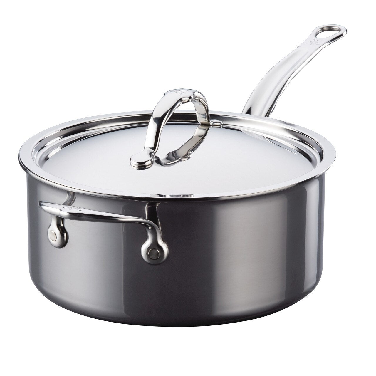 Stainless Steel Cooking Pot Sauce Pan with Lid Ergonomic Handle