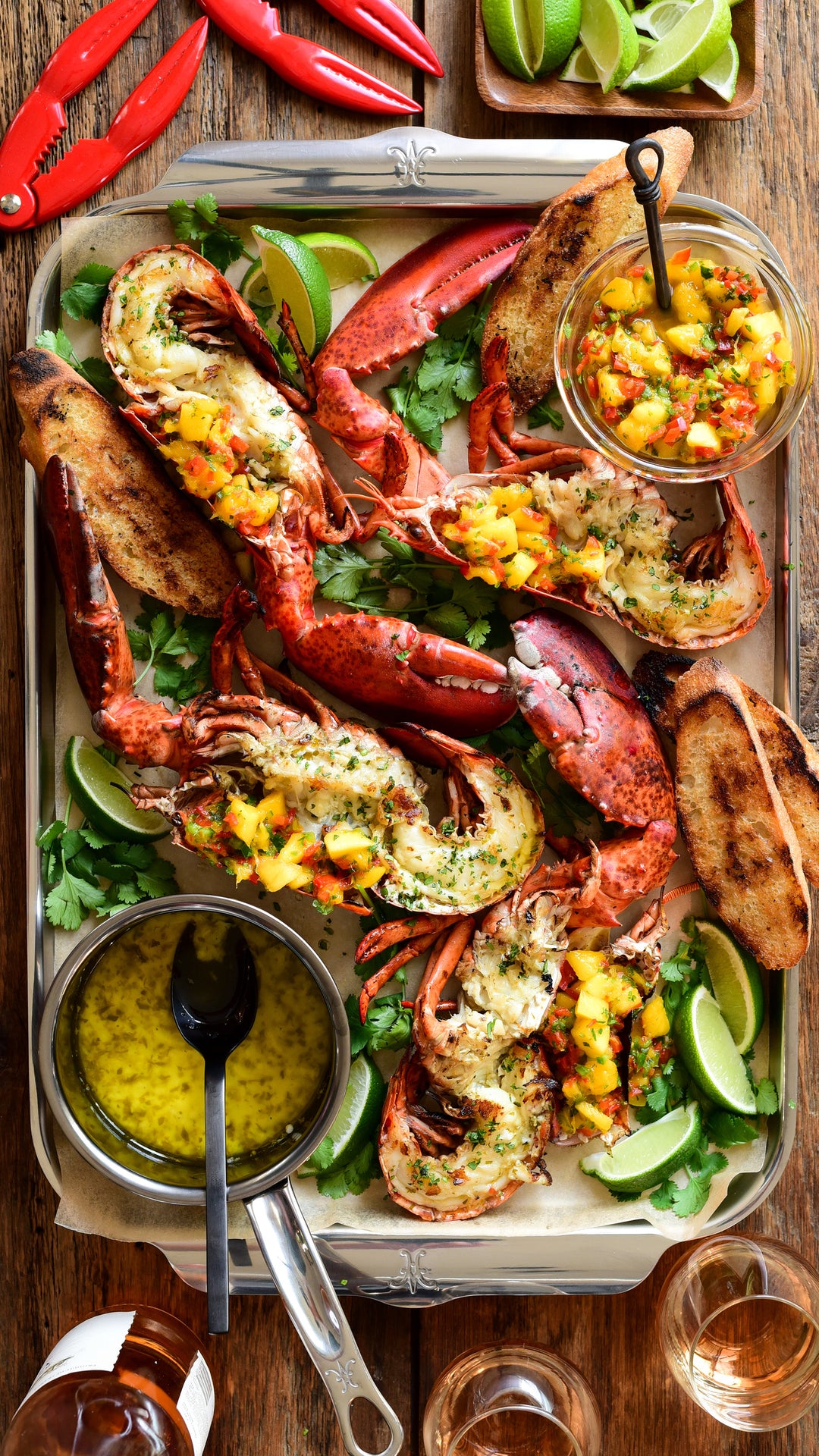 Grilled Lobster with a Mango-Jalapeño Salsa