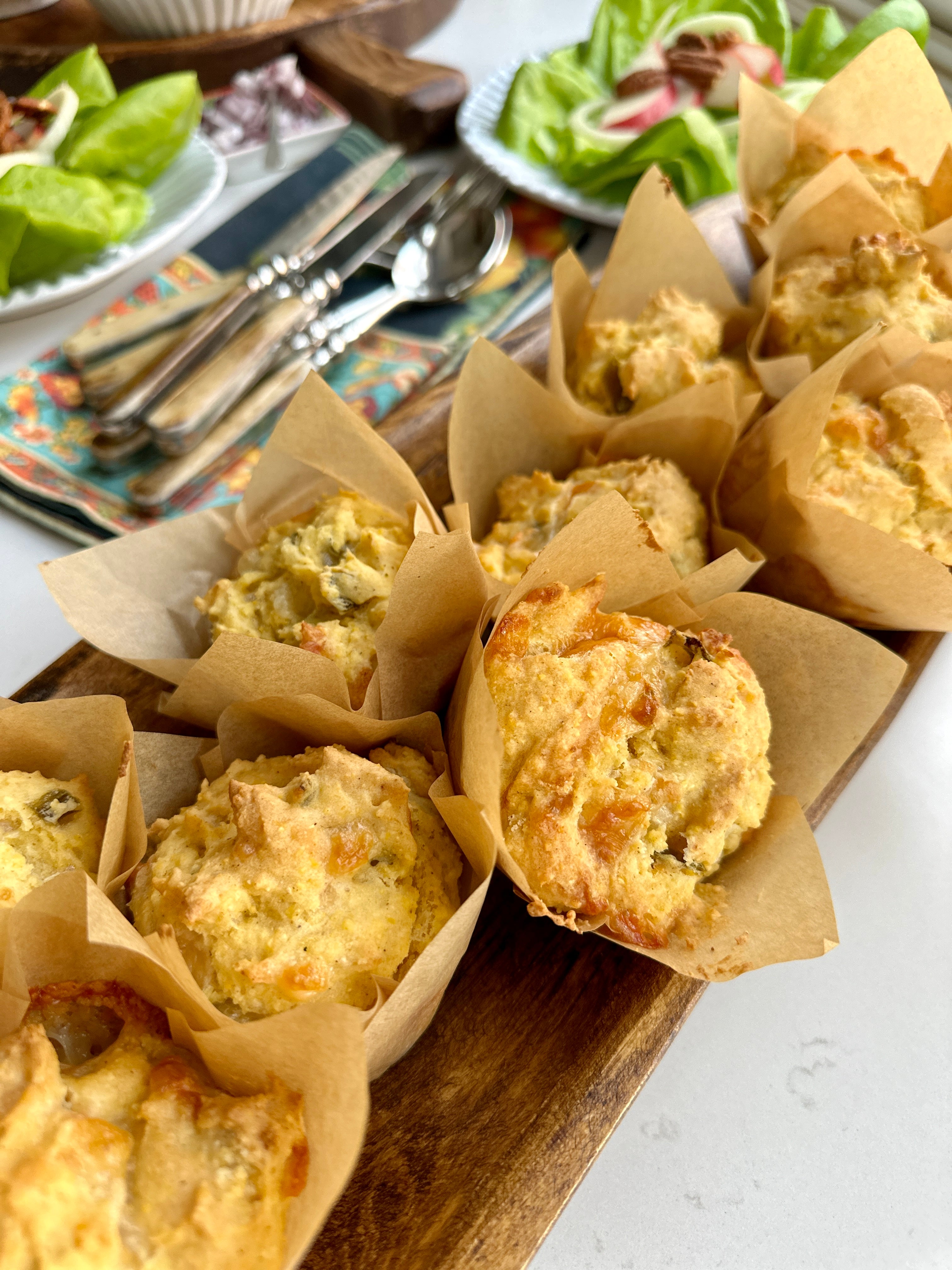 Rustic Green Chile Cornbread Muffins Hestan Culinary