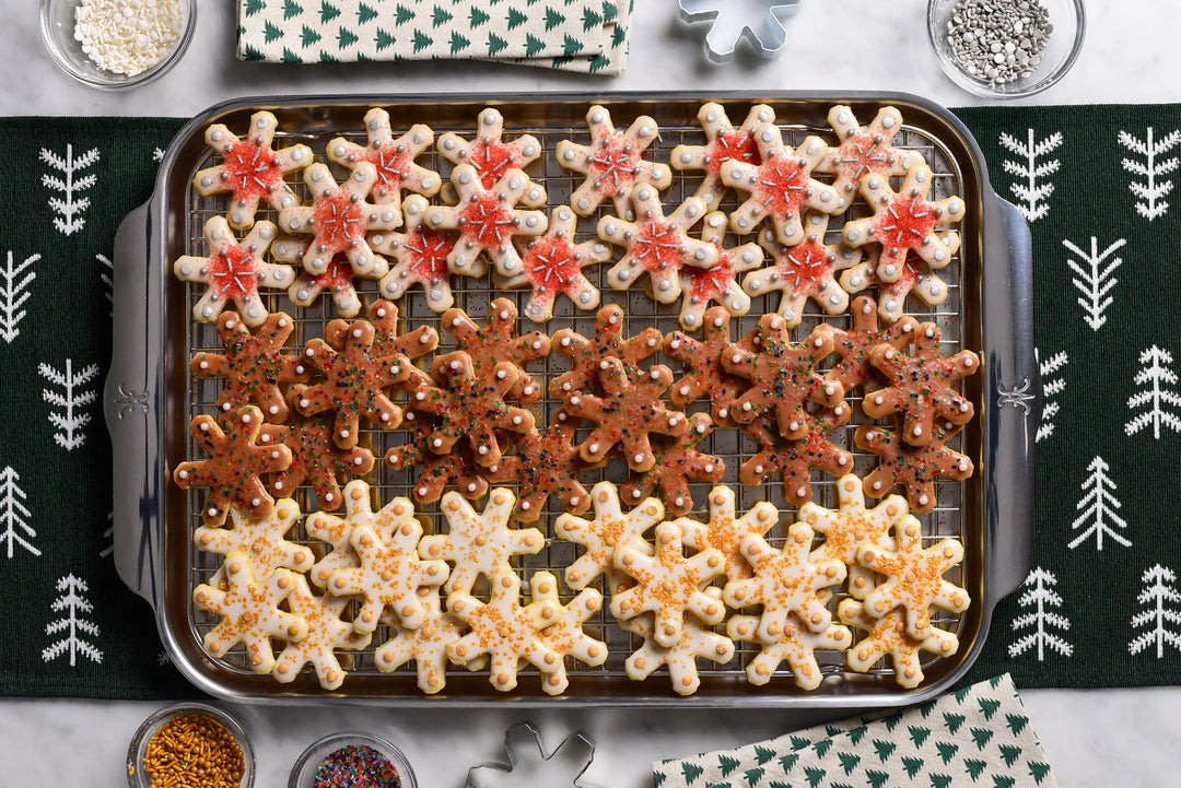 Glazed Snowflake Sugar Cookies