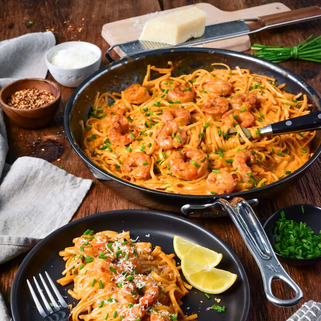 Creamy Spicy Cajun Shrimp Linguine