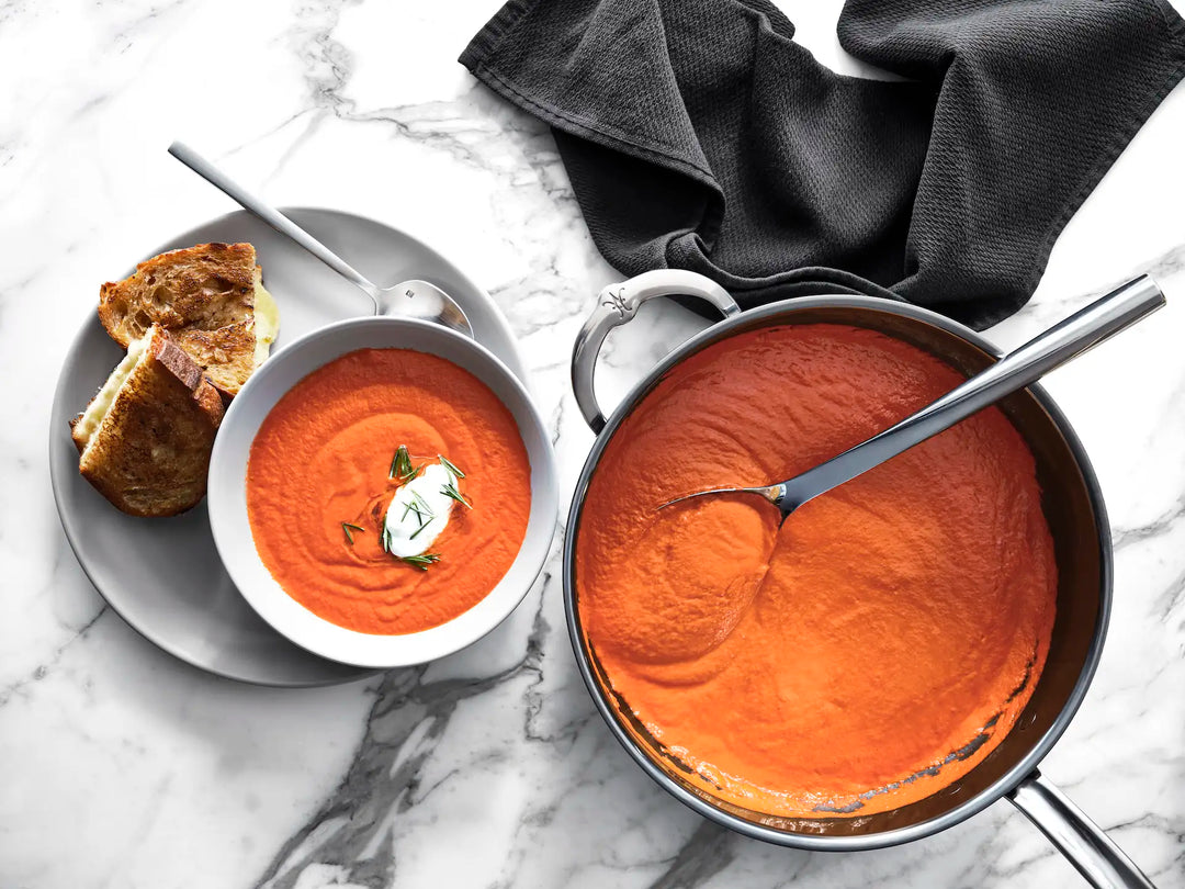 Grilled Cheese and Creamy Tomato Soup