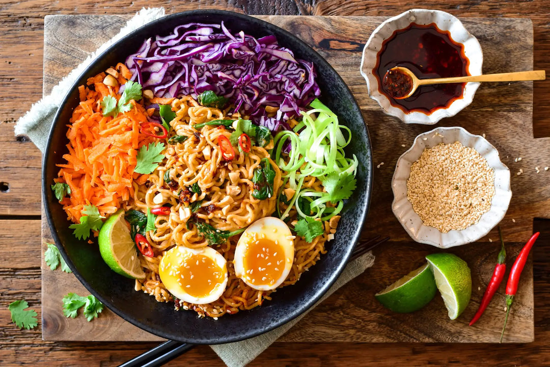 Chili-Crunch Almond Butter Noodles