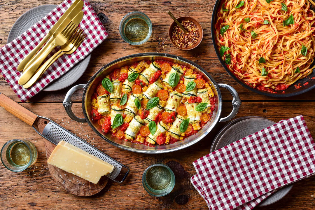 Summer Zucchini Involtini with Ricotta & Corn