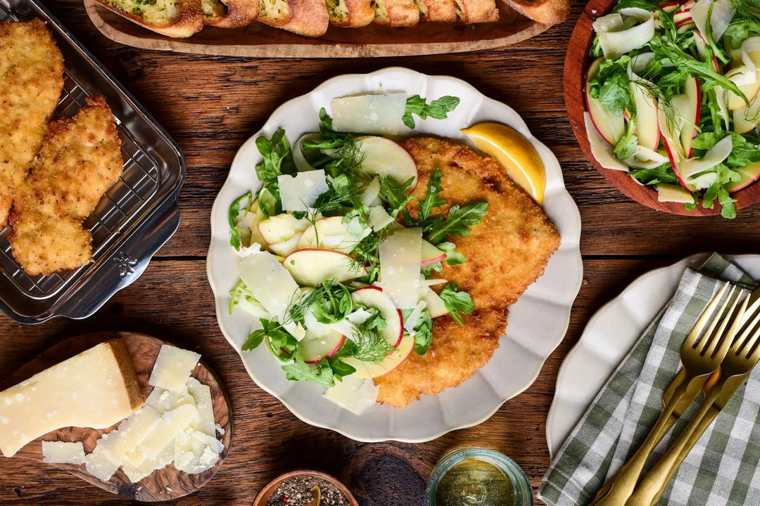 Crispy Chicken Milanese with Apple Fennel Salad