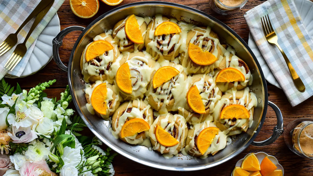 Cinnamon Rolls with Orange Cream Cheese Glaze