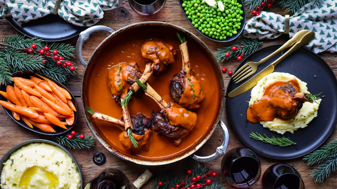 Slow Cooked Lamb Shanks in Tomato Sauce