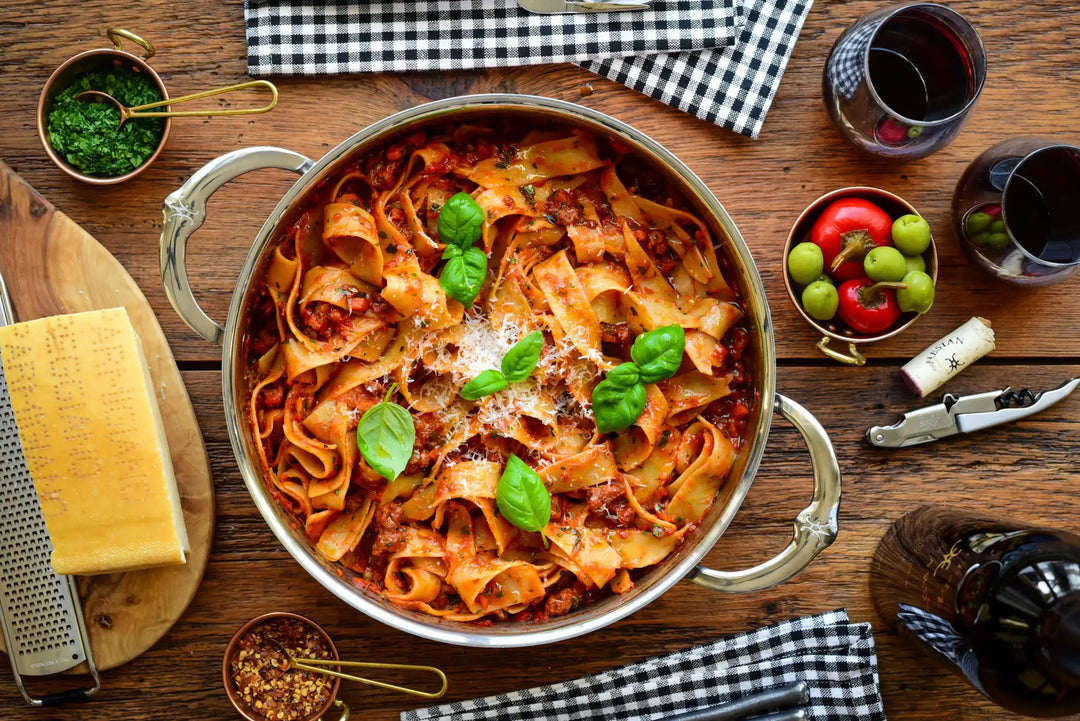 Spicy Italian Sausage Ragù With Pappardelle
