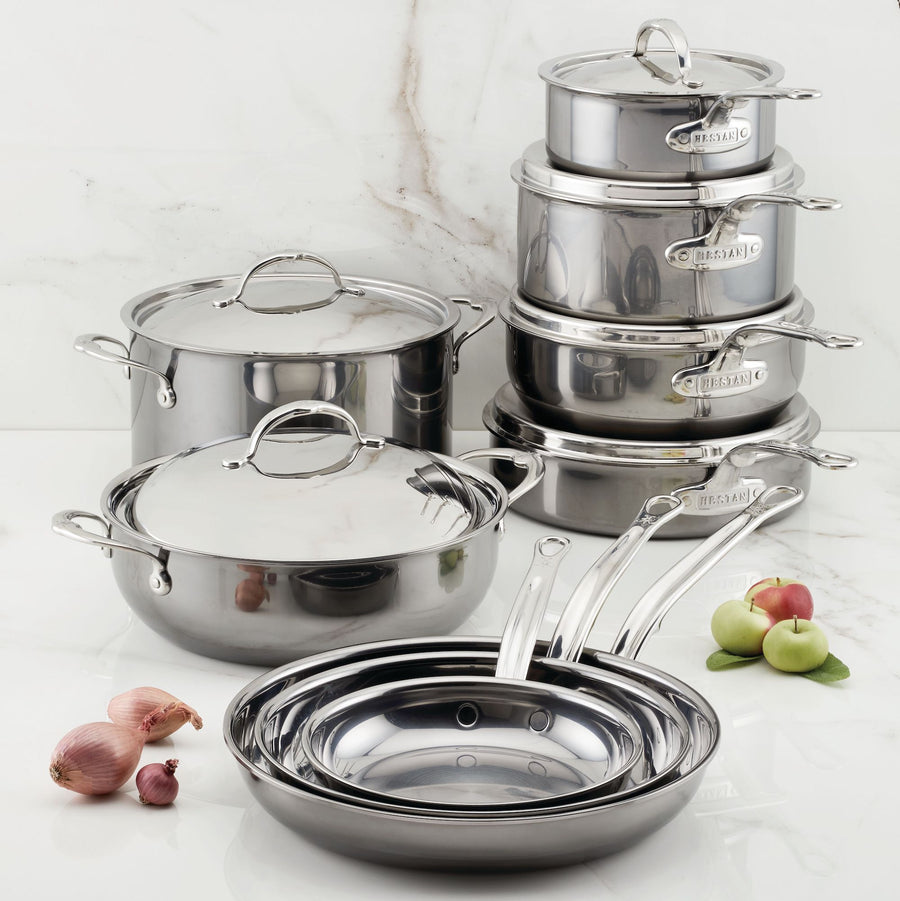 Professional Clad Stainless Steel Induction 4pc Cookware Set – Hestan  Culinary