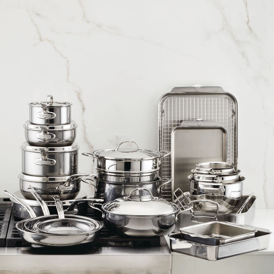 Choice 8-Piece Aluminum Cookware Set with 2.75 Qt. and 3.75 Qt. Sauce Pans, 3  Qt.
