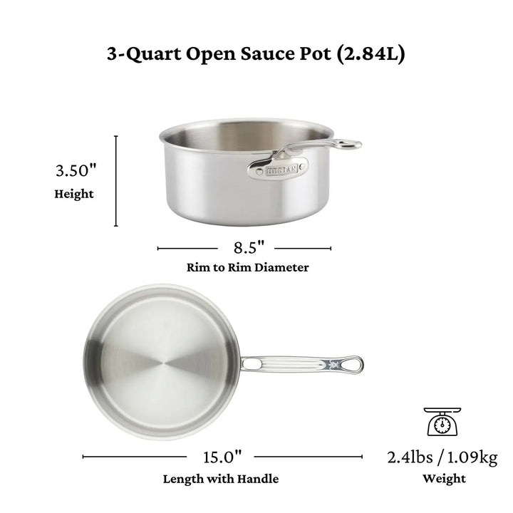 Commercial Clad Stainless Steel Sauce Pots