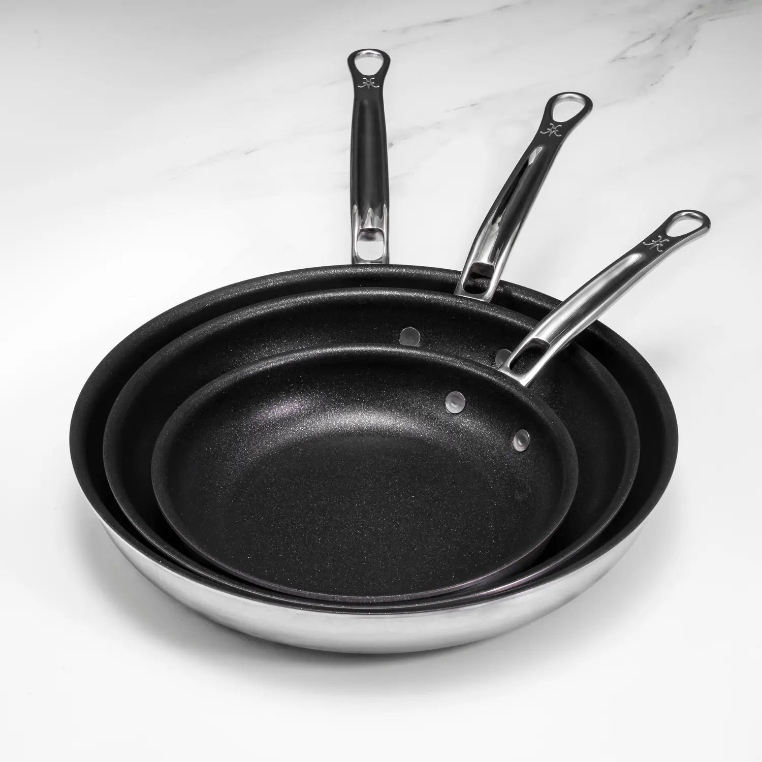 Commercial Clad Stainless Steel TITUM® Nonstick Skillets 2-Piece Set