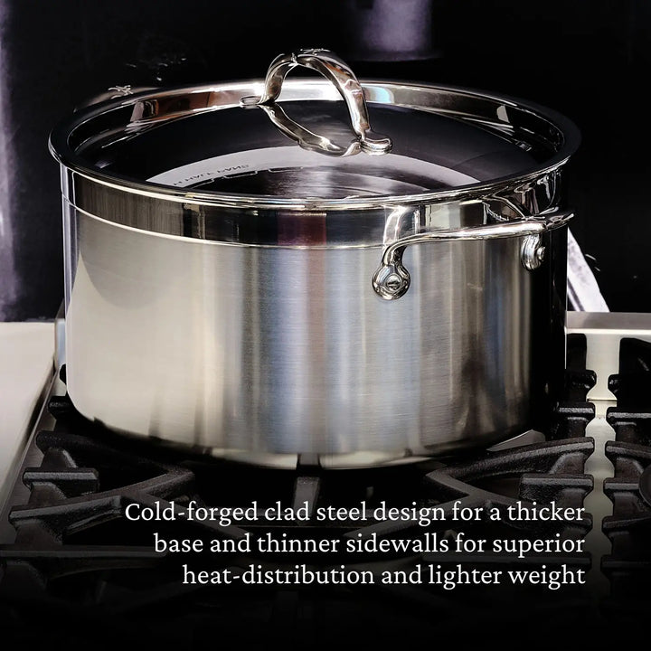 Professional Clad Stainless Steel Stockpot, 8-Quart