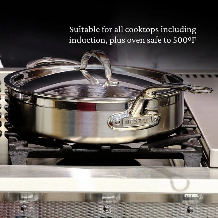 Professional Clad Stainless Steel TITUM® Nonstick Ultimate Cookware Set, 10-Piece