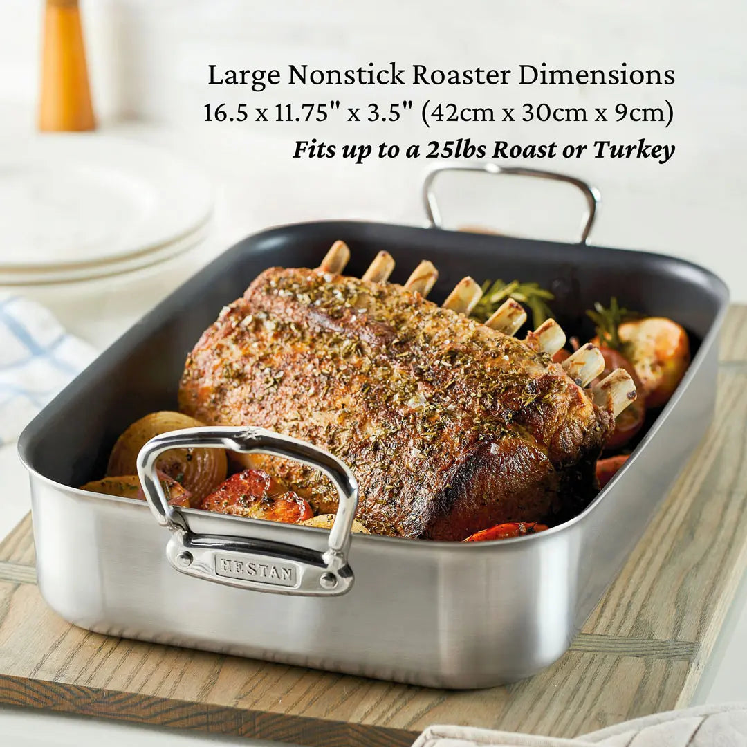 Turkey roasting pan with rack on sale