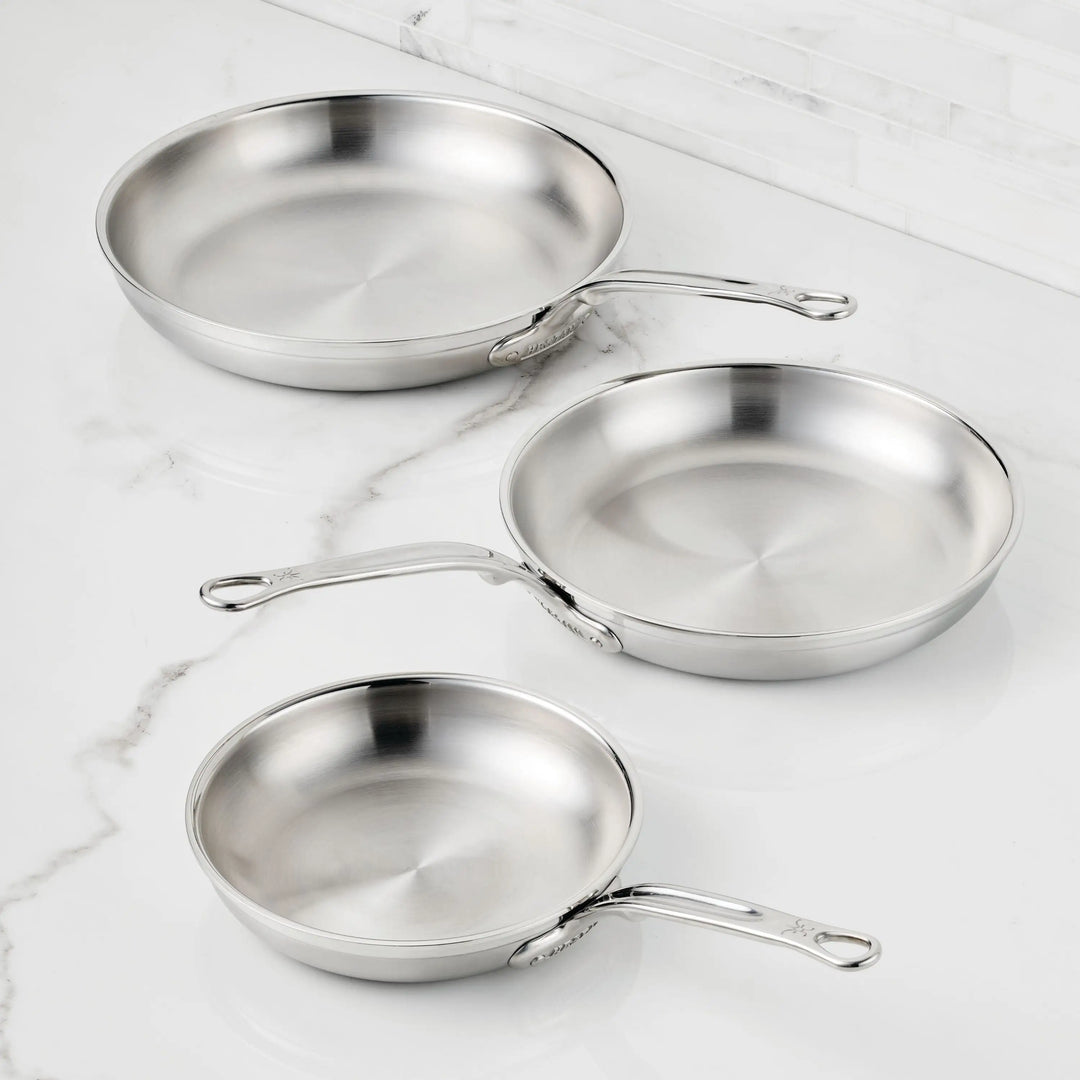 Brushed Clad Stainless Steel Skillets – Hestan Culinary