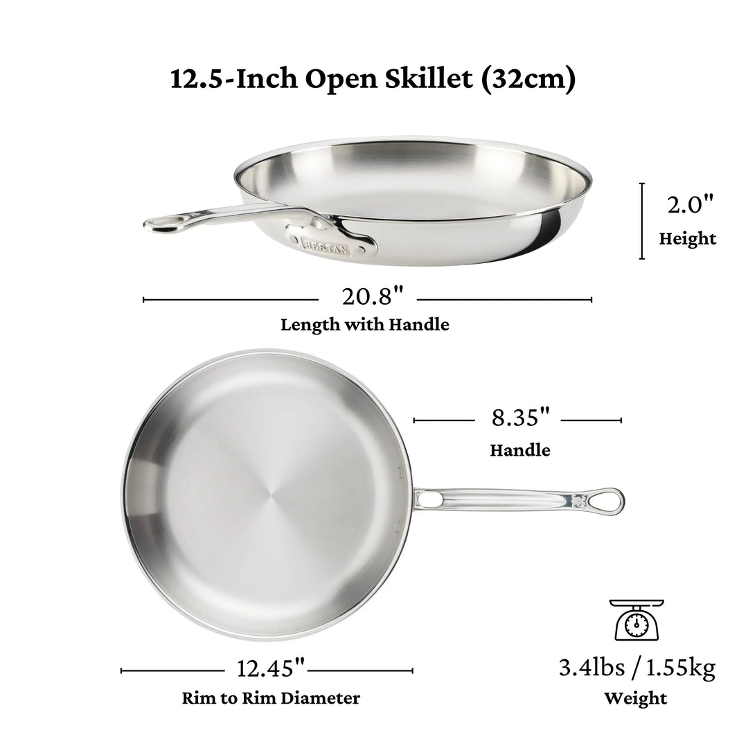 Polished Clad Stainless Steel Covered Skillets – Hestan Culinary Polished Clad Stainless Steel Covered Skillets – Hestan Culinary