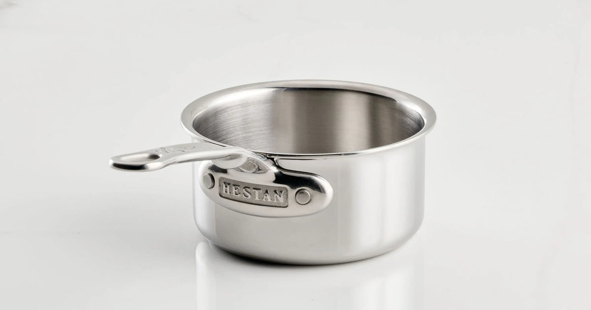 Polished Clad Stainless Steel Butter Warmer, 0.75-Quart