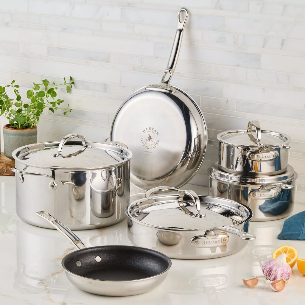 Polished Clad Stainless Steel Premiere Set, 10-Piece – Hestan Culinary
