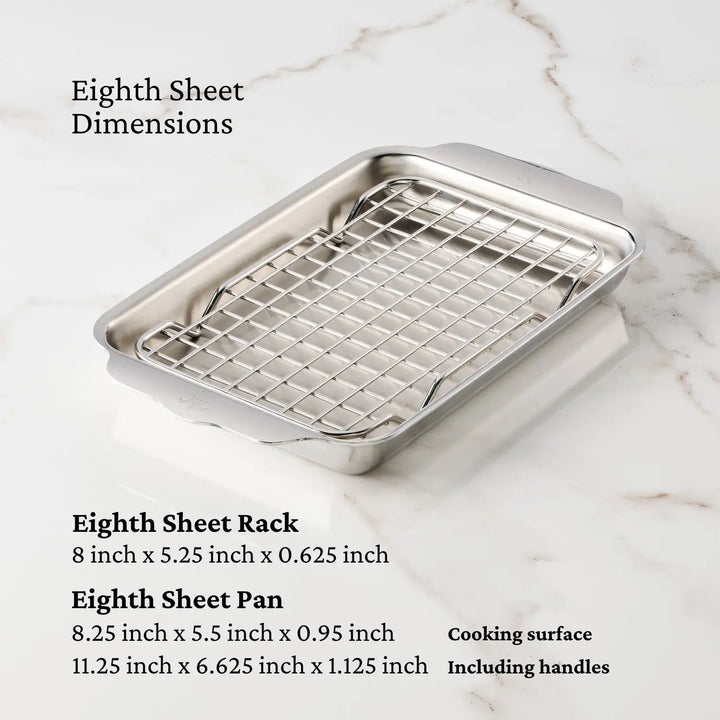 OvenBond Tri-ply Mini Eighth Sheet Pan with Rack