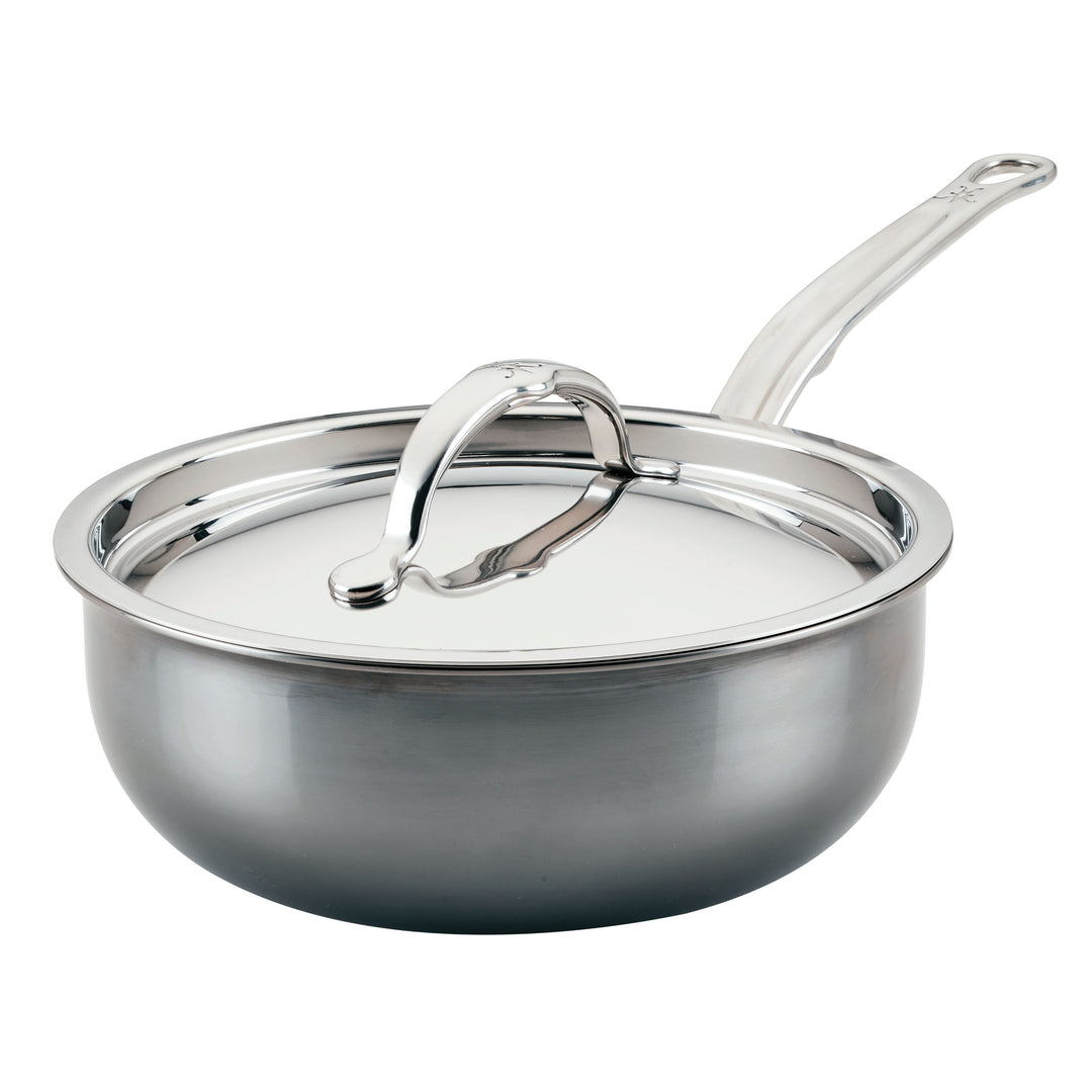 All-Clad Stainless Steel Saucier with Lid 2 Quart