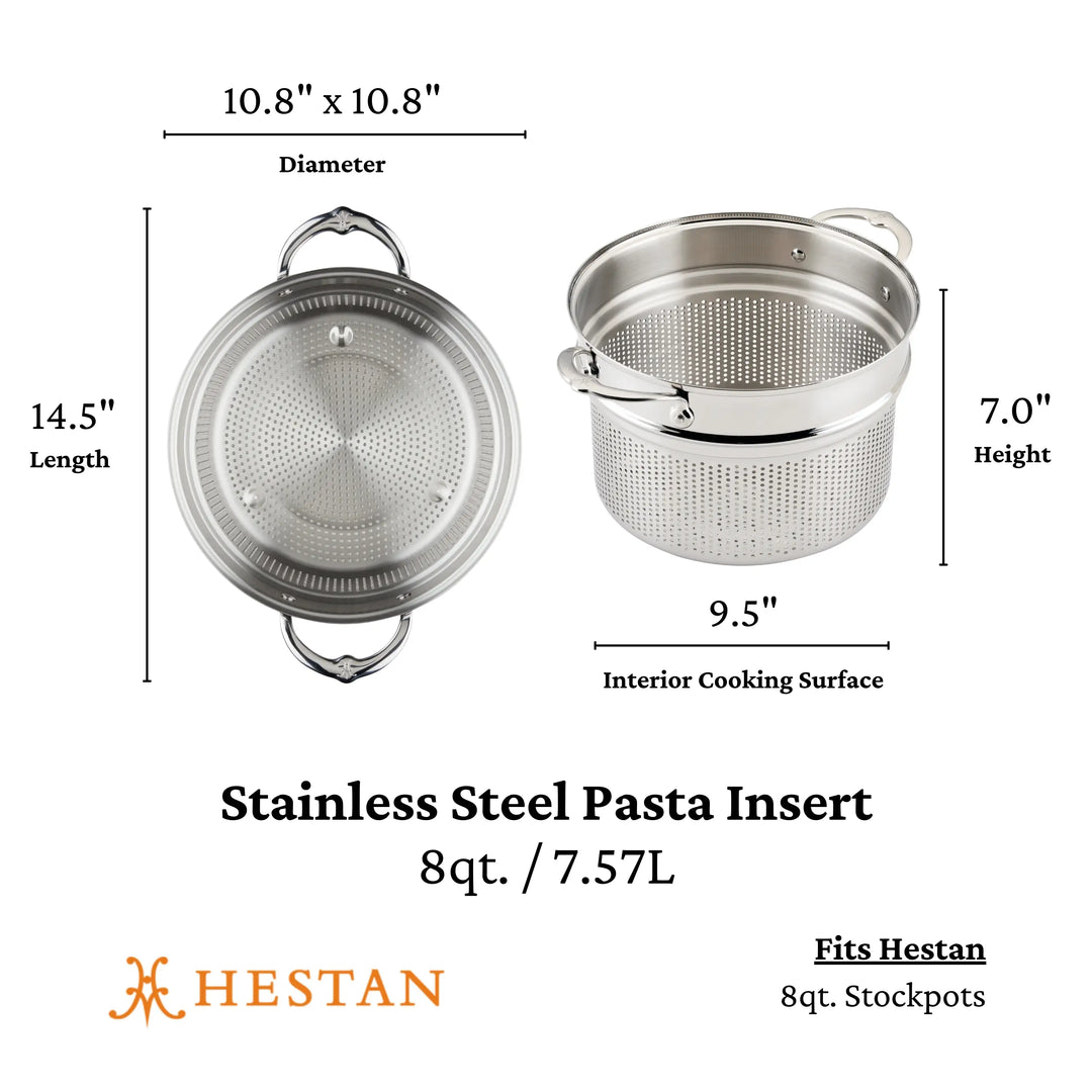 8-Quart Stainless Steel Pasta Insert – Hestan Culinary 8-Quart Stainless Steel Pasta Insert – Hestan Culinary