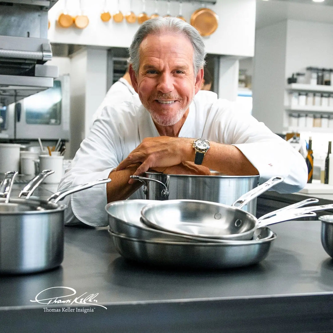 Thomas Keller Commercial Clad Stainless Steel 10-Piece Cookware Set ...