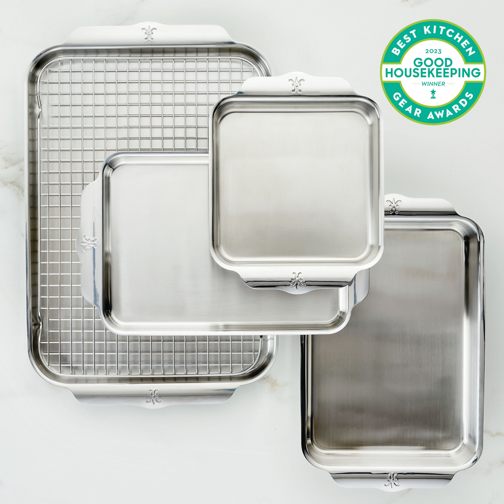 Baking Sheet with Rack Set, E-far Stainless Steel Baking Pans Tray