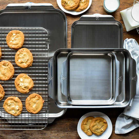 Kitchenatics Quarter Sheet Baking Pan with Rack for Roasting and