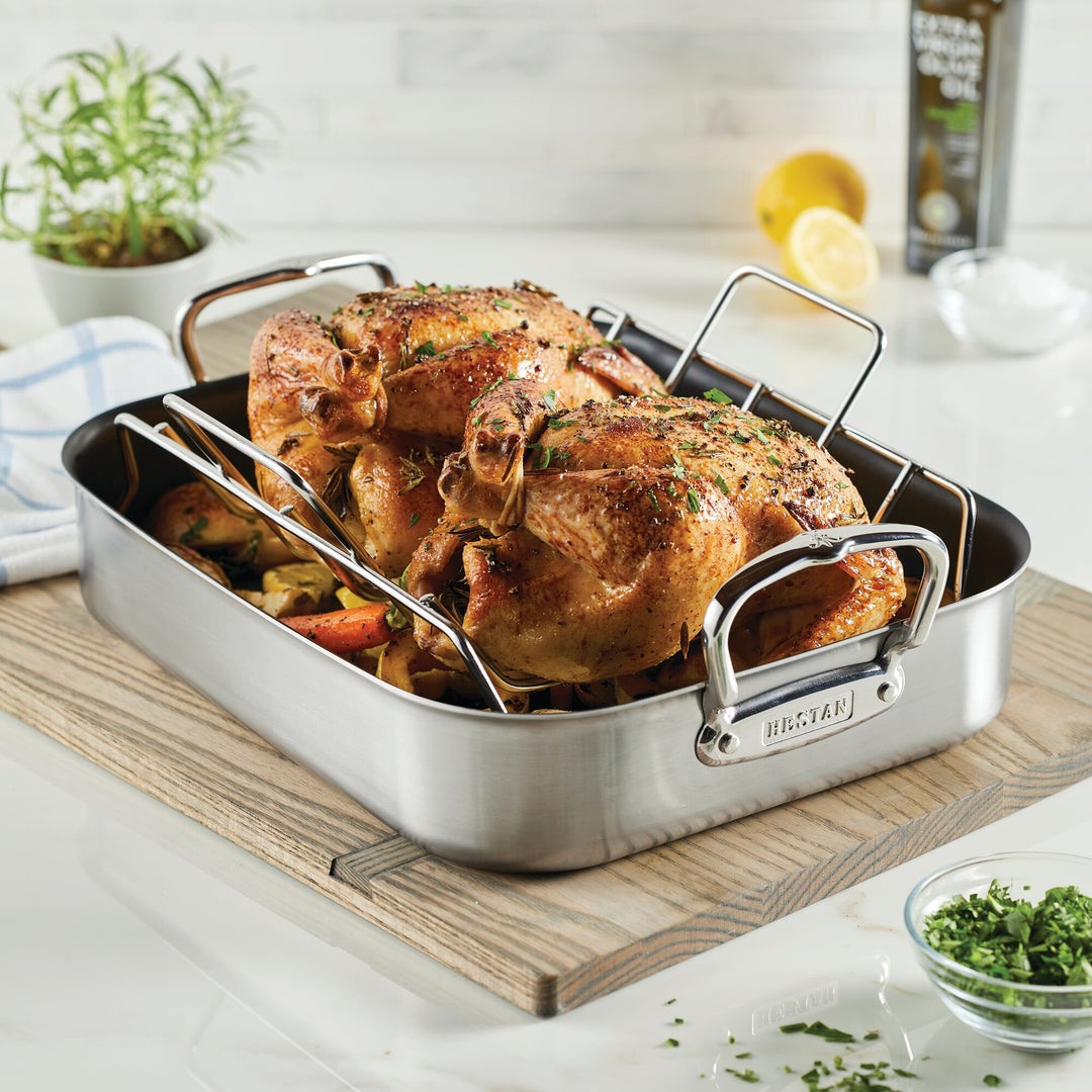 All-Clad Specialty Stainless Steel Roaster and Nonstick Rack 14.5