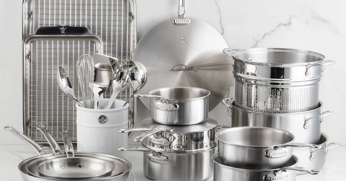 Commercial Clad Stainless Steel 29-Piece Cookware Set