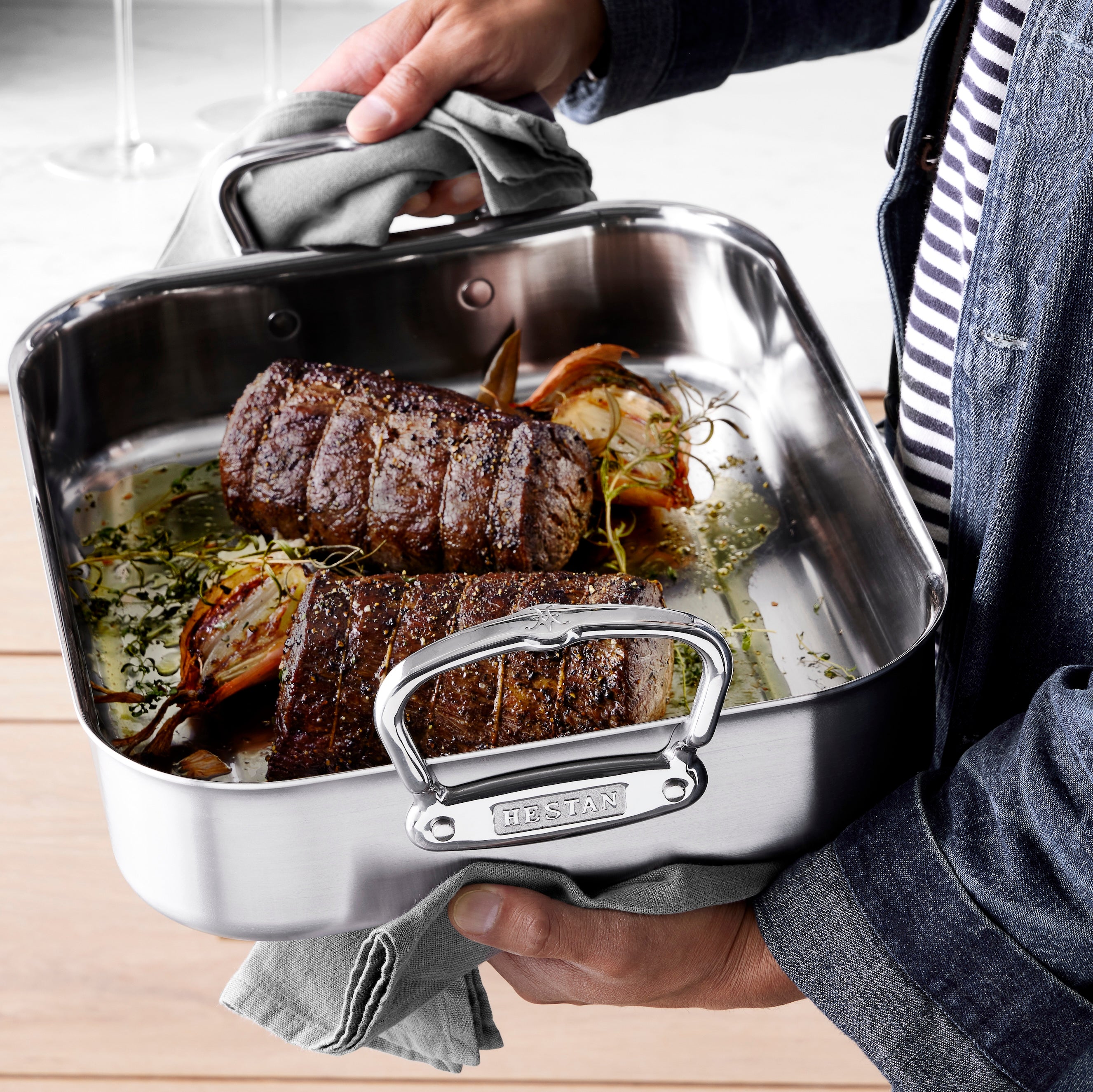 All clad roasting pan with rack best sale