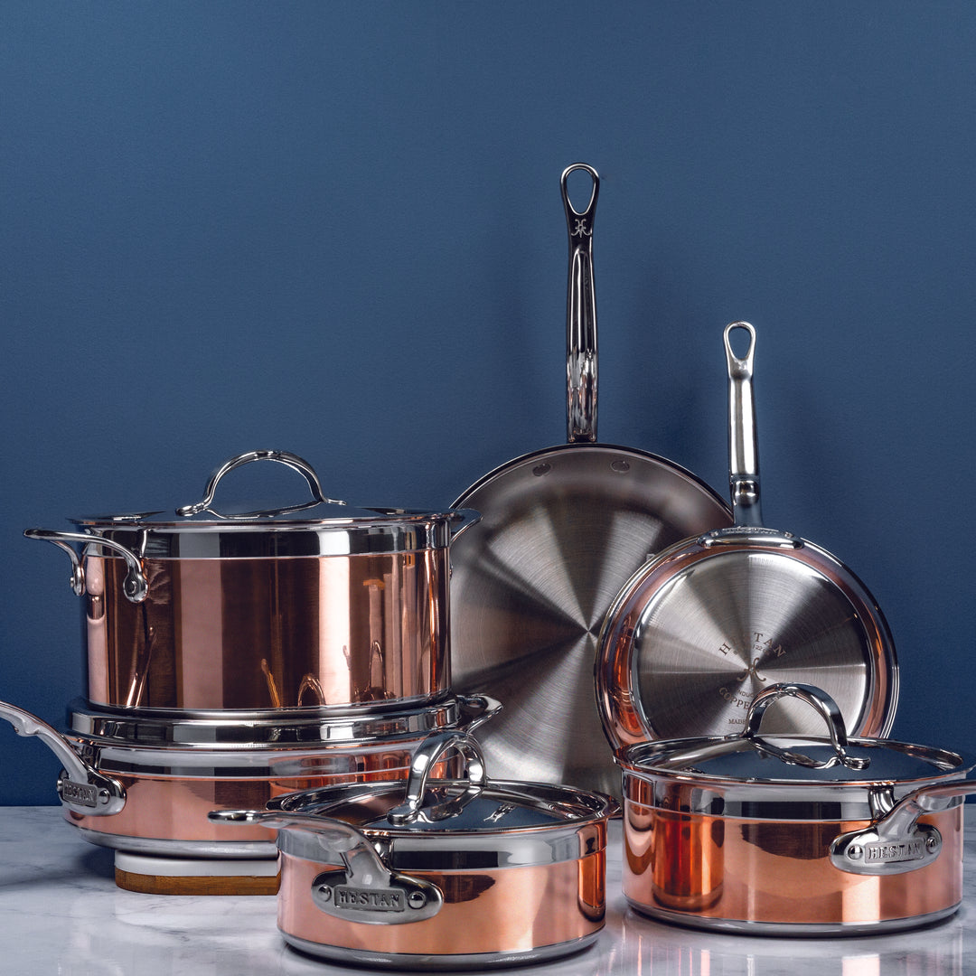 Handmade Copper Saucepan, Copper Pan With Lid, Cookware, Modern