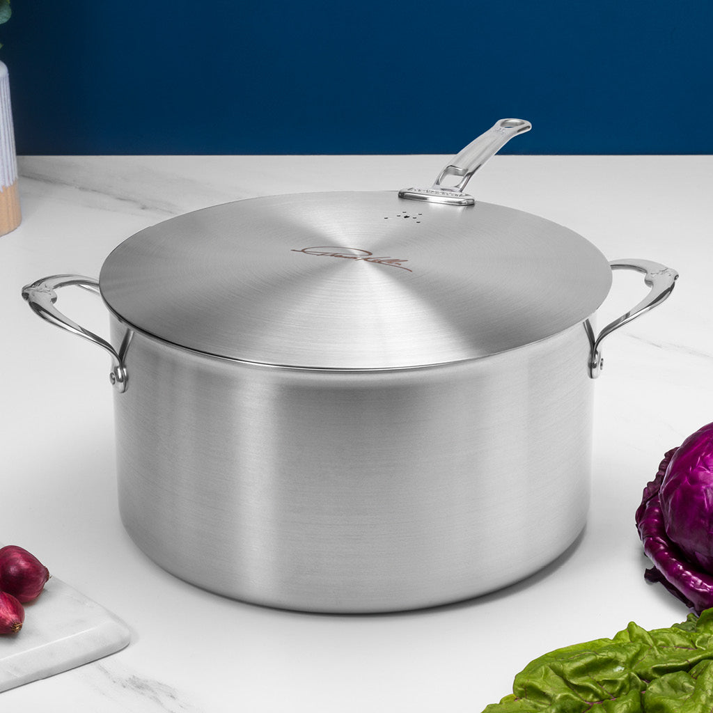 35 Litre Stock Pot Stainless Steel Large Kitchen Soup Big Cooking