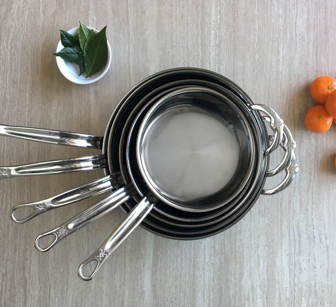 bakken- swiss pots and pans set - 14 piece - non-stick professional home  kitchenware