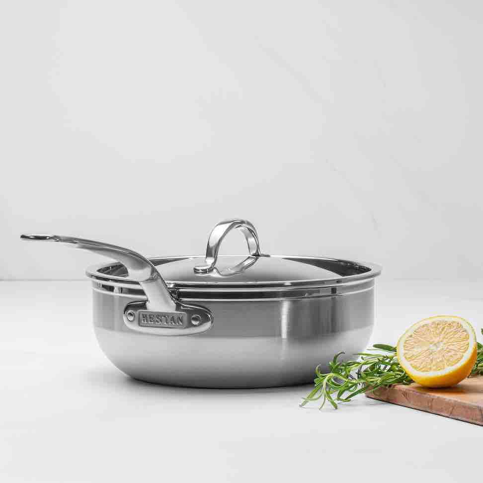Professional Clad Stainless Steel TITUM™ Nonstick Essential Pan, 3.5-Quart - Hestan Culinary