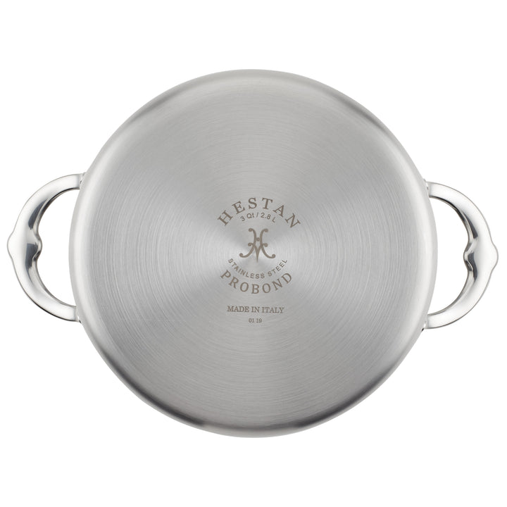 Professional Clad Stainless Steel Soup Pot, 3-Quart - Hestan Culinary